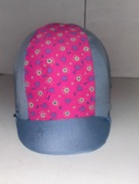 Ecotak Lycra Helmet Cover - pale & pale blue pattern