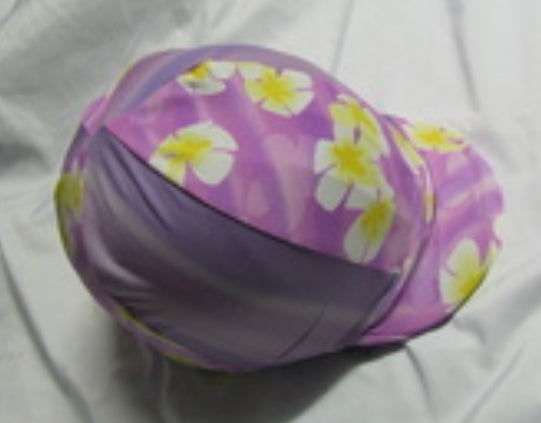 Ecotak Lycra Helmet Cover - Lilac Flowers
