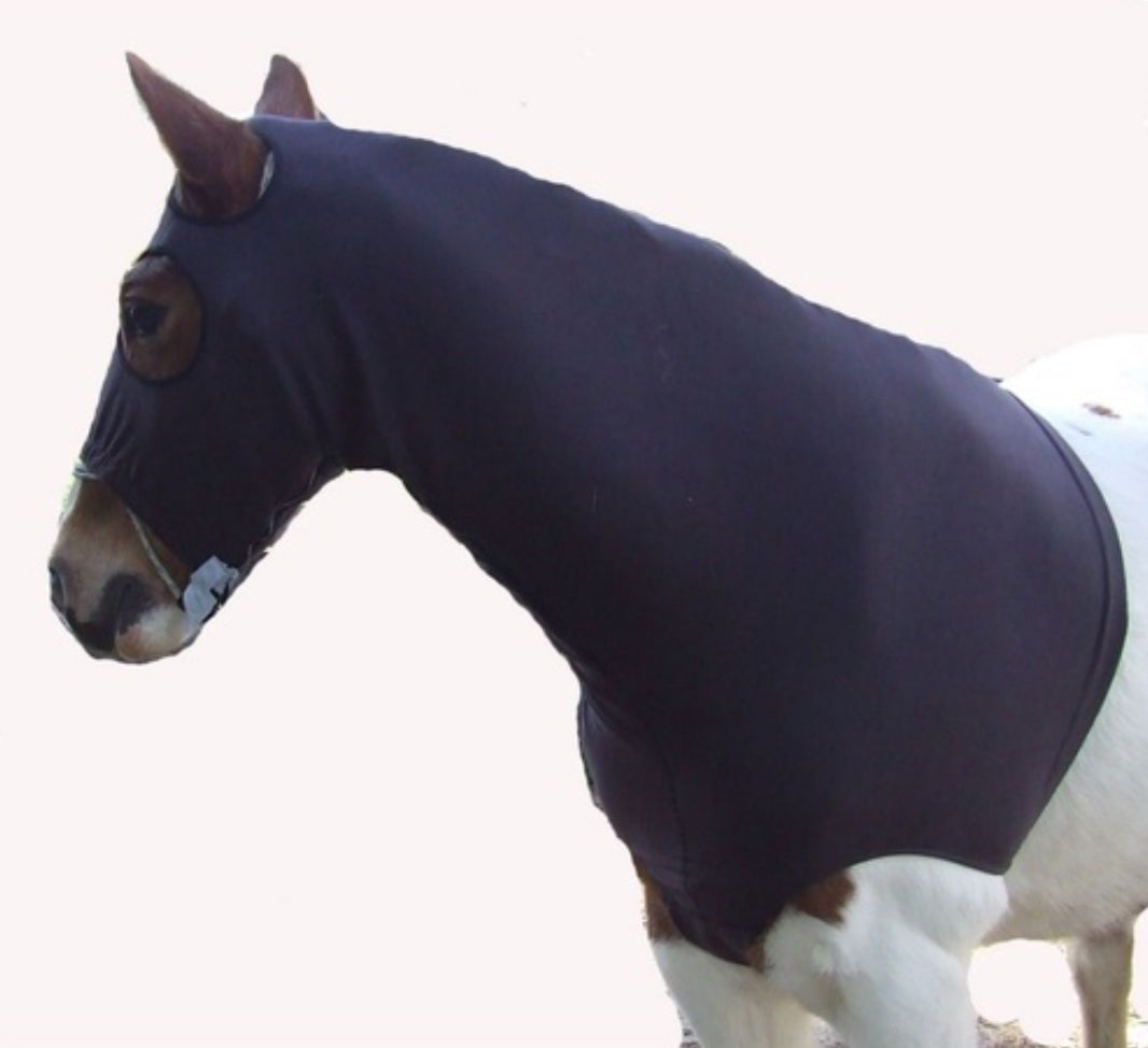 ECOTAK Brown polar fleece hood with bib