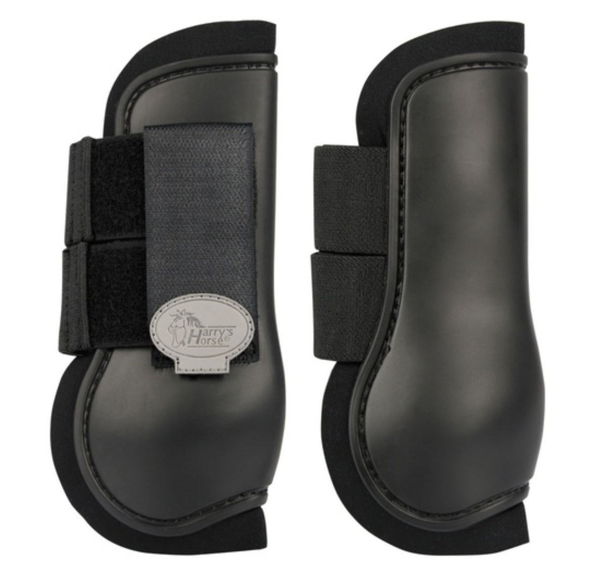 Harry's Horse Open front Tendon Boots - black shetland size