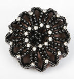 Harry’s Horse hair net bun cover crystal - black