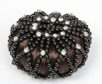 Harry’s Horse hair net bun cover crystal - black