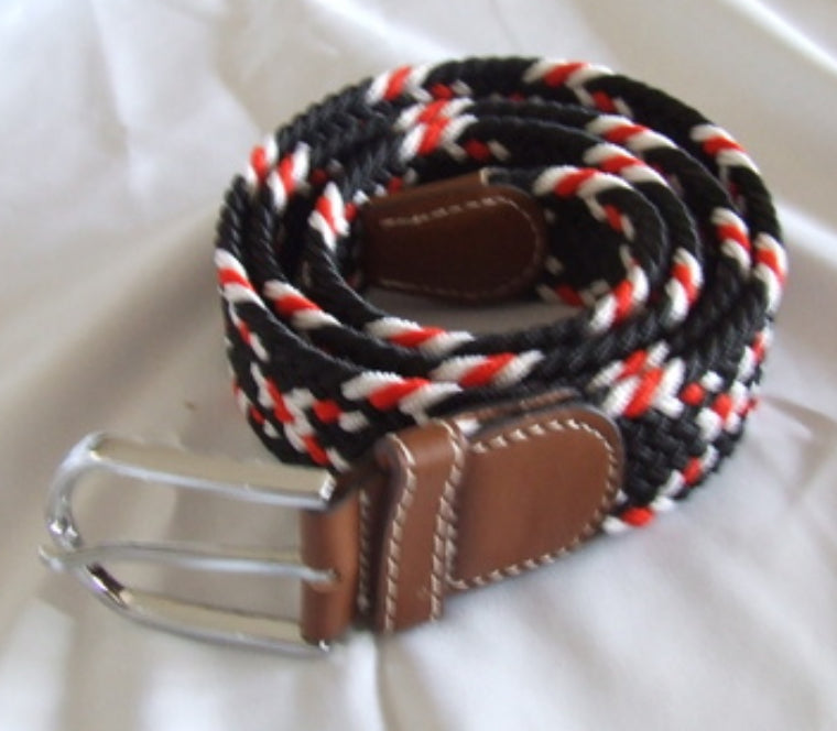 Ecotak Stretchy Webbing Belt - Black, White,