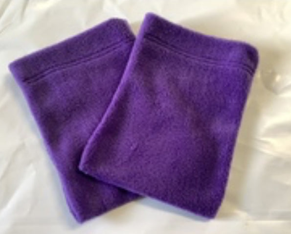 Polar fleece stirrup covers - purple