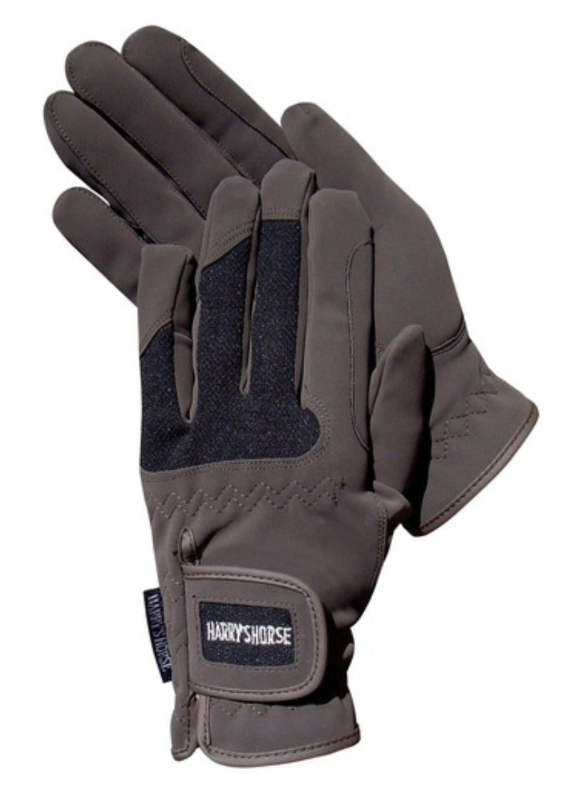 Harry's Horse Mesh Domy Suede Gloves - Brown