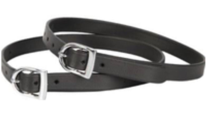 Harry's Horse  Black Leather spur Straps