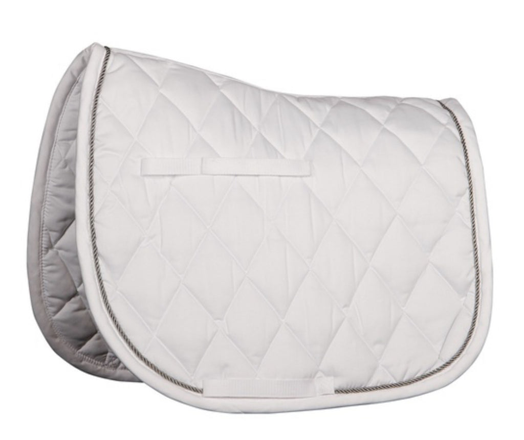 Harry's Horse Next Full Size Dressage Saddle Pad - White/silver