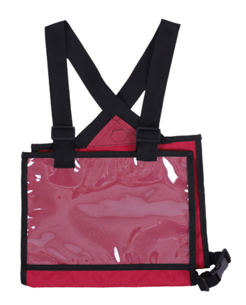QHP cross country number bib/holder - red