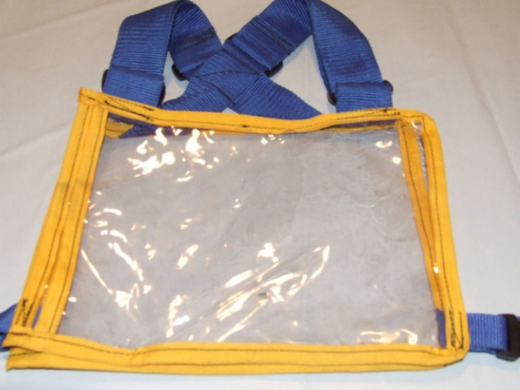 Ecotak Cross Country/Endurance Back Number Holder - Yellow/Royal Blue