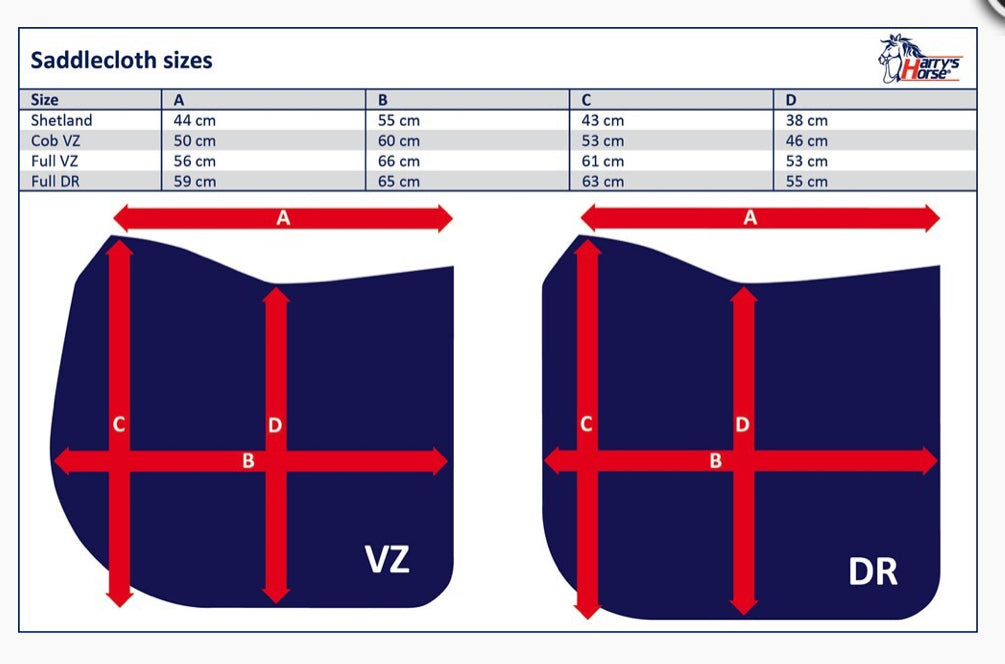 Harry's Horse Next Full Size Dressage Saddle Pad - cobalt/black