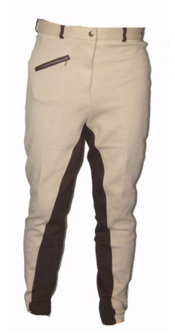 Ecotak 2 tone beige & brown jodhpurs