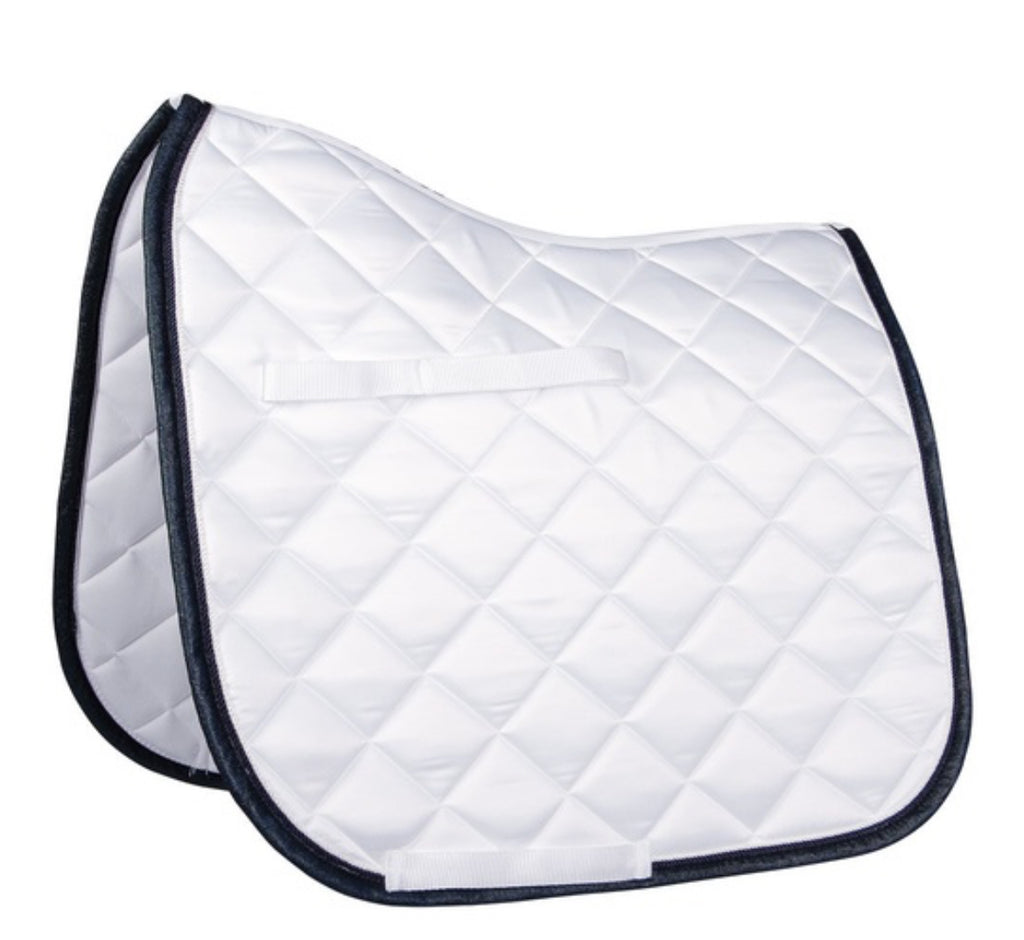 Harry's Horse Pure Saddle Pad - Full All purpose White & navy