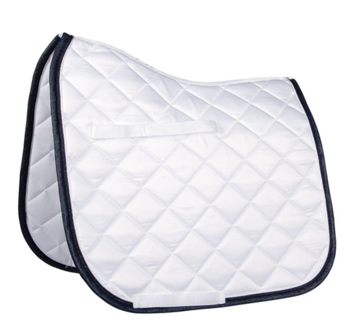 Harry's Horse Pure Saddle Pad - Full All purpose White & navy