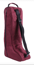 QHP horse riding boot bag - burgundy