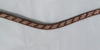 Ecotak black leather U browband with red & white crystals