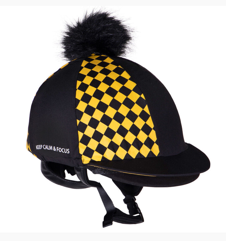 QHP Omaha Lycra Helmet Cover - Citrus