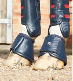 Premier Equine Carbon Wrap Over Reach Boots - Navy