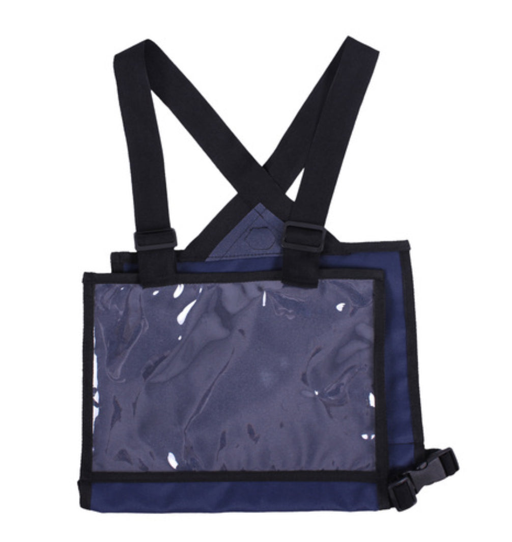 QHP cross country number bib/holder - navy blue