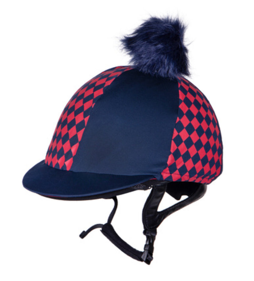 QHP Omaha Lycra Helmet Cover - Marine