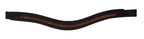 Ecotak black leather U Browband with black, red & gold crystals