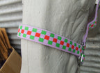 Ecotak purple check halter/headstall