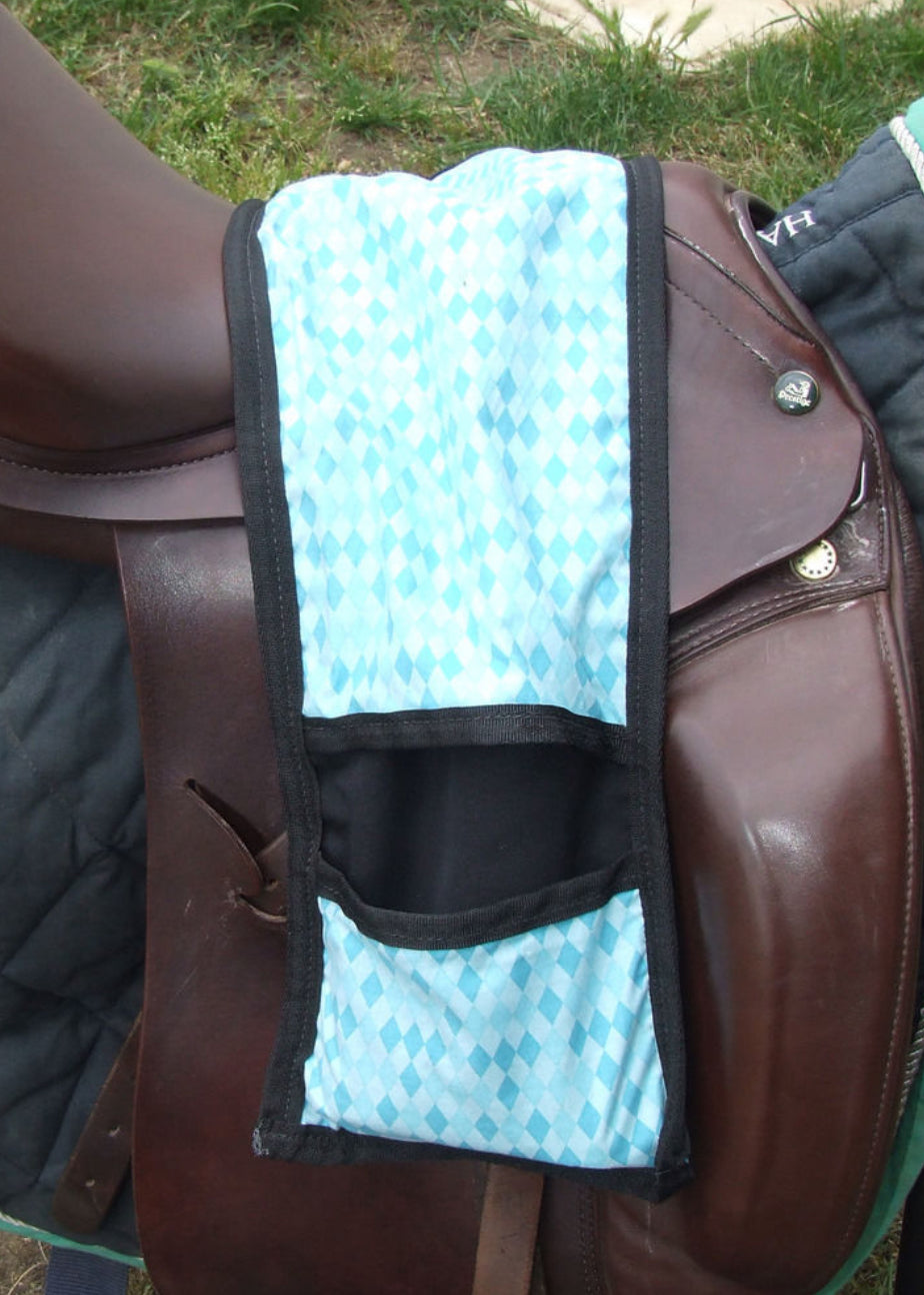 Ecotak saddle saver. Protect saddle from ur stirrups & Girth Red Patterned