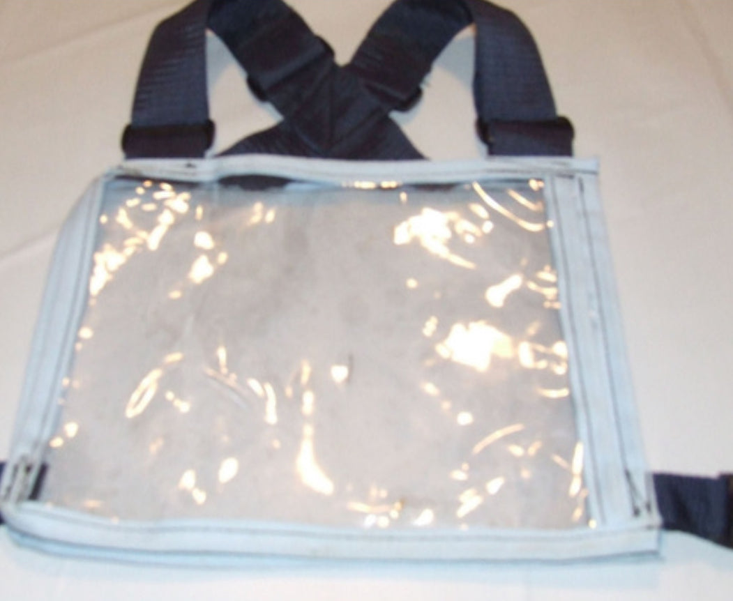 Ecotak Cross Country/Endurance Back Number Holder - Navy/Sky Blue