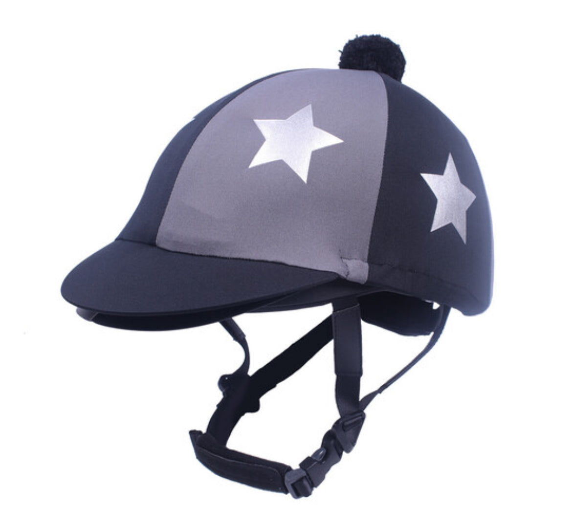 QHP Vegas Helmet Cover - Elegant black & grey