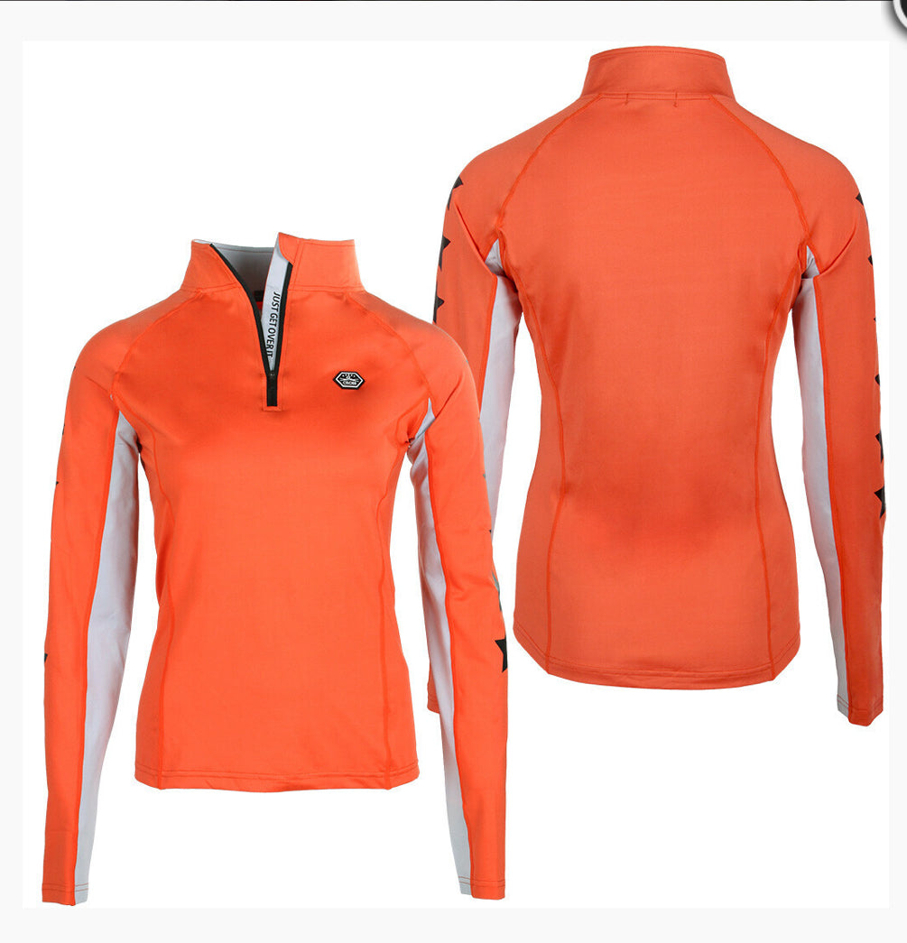 QHP Vegas cross country base layer & helmet cover - flame orange