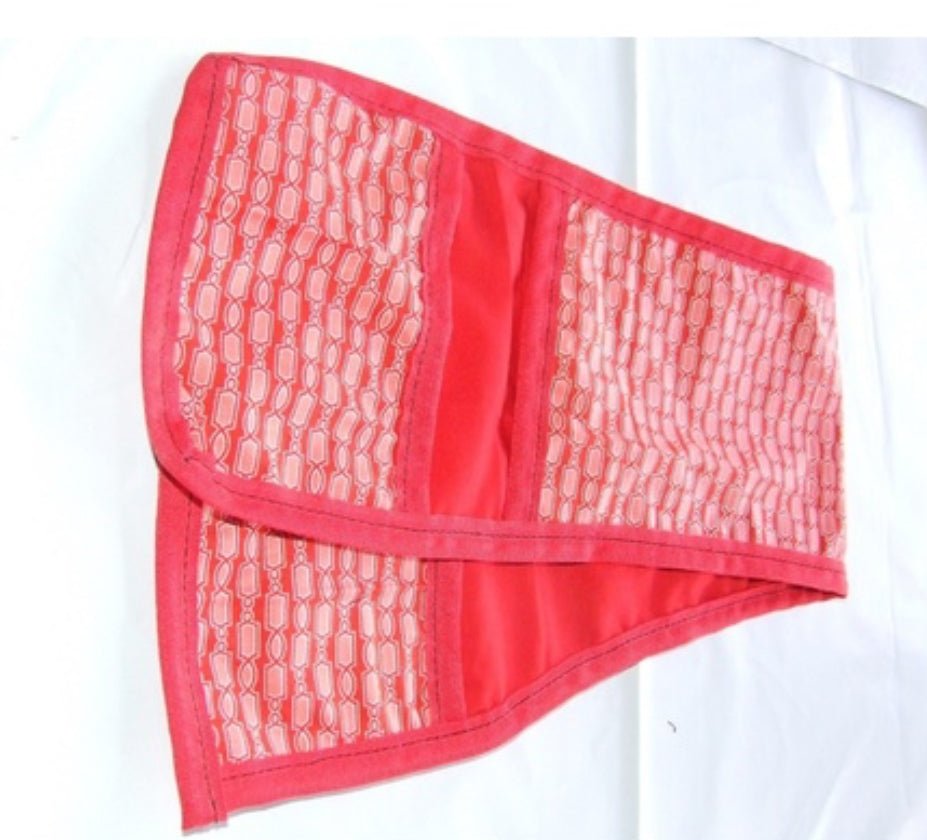 Ecotak saddle saver. Protect saddle from ur stirrups & Girth Red Patterned