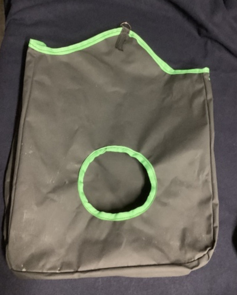 Ecotak Canvas Hay Bag - black & lime green