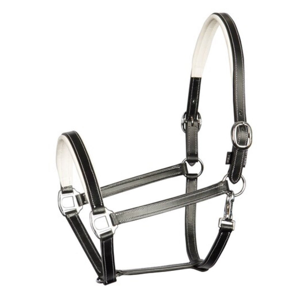 Harry’s Horse Elegance Leather Head collar/stall, halter - black
