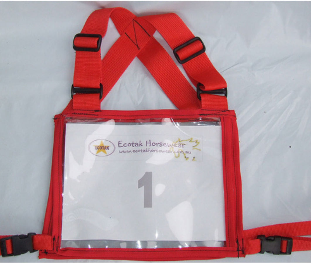 Ecotak Cross Country/Endurance Back Number Holder - Red