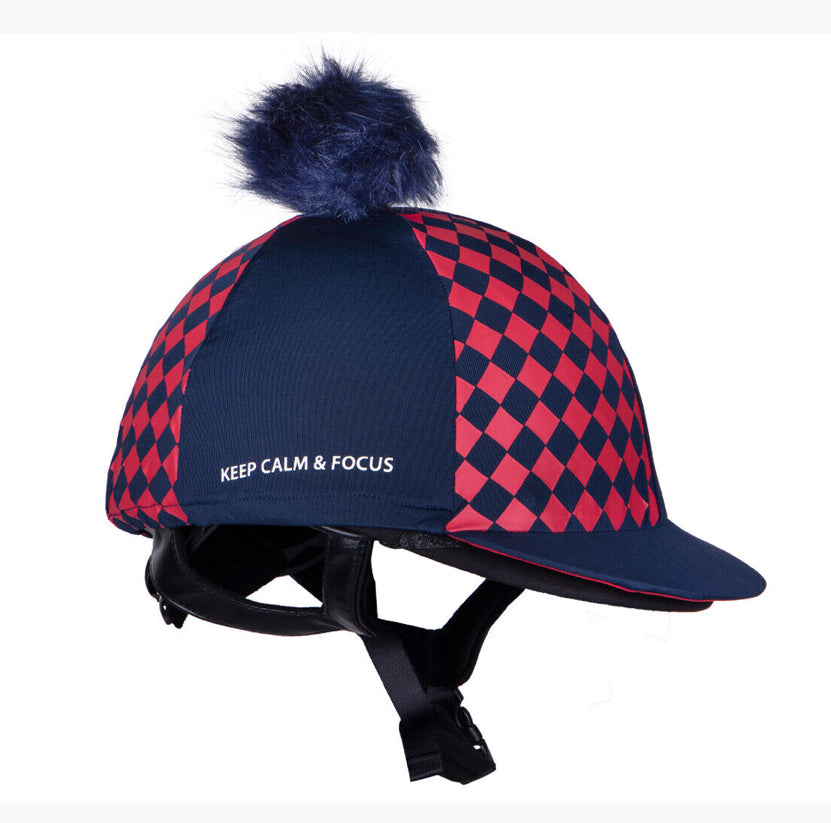 QHP Omaha Lycra Helmet Cover - Marine