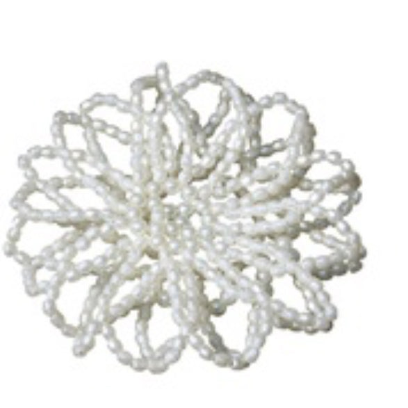 Harry's Horse Pearl Hair Net Bun Cover - cream