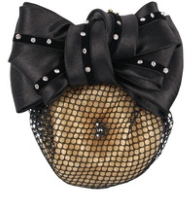 Harry's Horse Strass Hair Clip with Net - Black