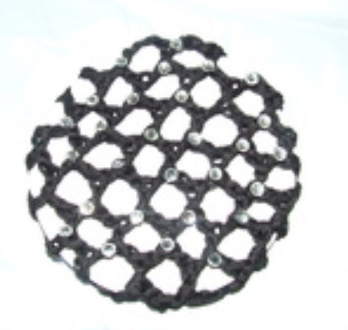 Ecotak Crochet Bun Hair Net with Diamontes - Black