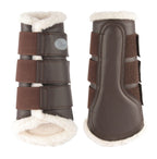 Flextrainer Horse Protection Boots with Fleece Lining. Brown