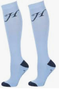 Harry's Horse Uni Long Riding Socks - Light blue small